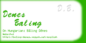 denes baling business card
